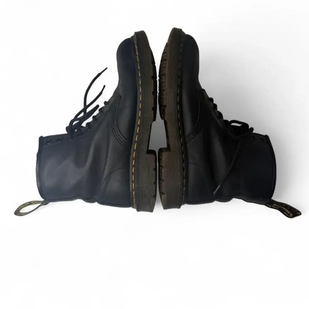 Dr Martens 1460 Black Nappa Leather‎ Boots EH Safety Toe 8 Eye Combat Unisex